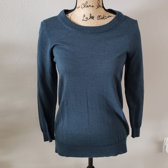 J. Crew teal sweater - Picture 4 of 10